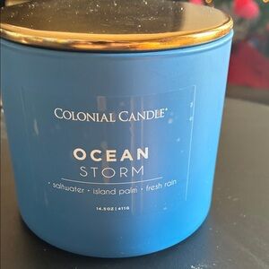 Ocean Storm Blue Candle